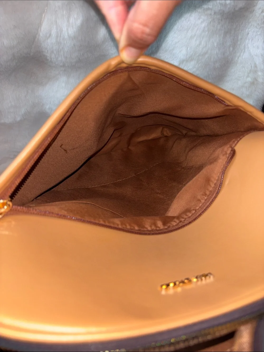 Max Studio Brown & Tan Monogram Backpack